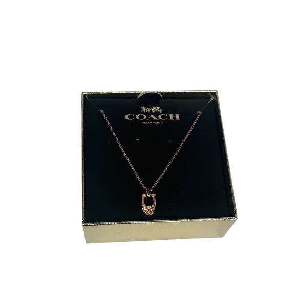 Coach Rose Gold“C” Necklace - Picture 2 of 6